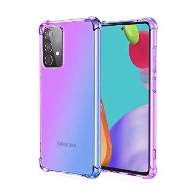 Immagine di WILLIS Custodia per Samsung Galaxy A52 4G / 5G A52s 5G, Cover Protettiva in Silicone TPU Colore Sfumato Trasparente, Telefono Antiurto e Antigraffio