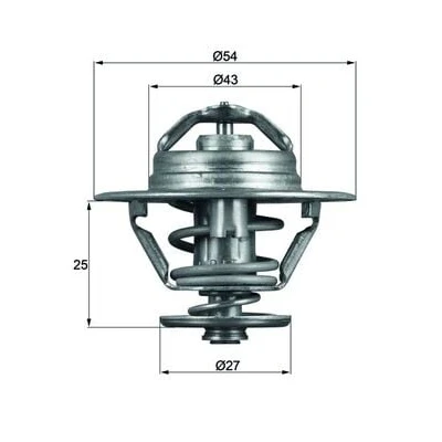 Immagine di MAHLE ORIGINAL TX 93 79D Termostato motore 79 54 con guarnizione FIAT: Ducato I Camion pianale/Telaio, II Van