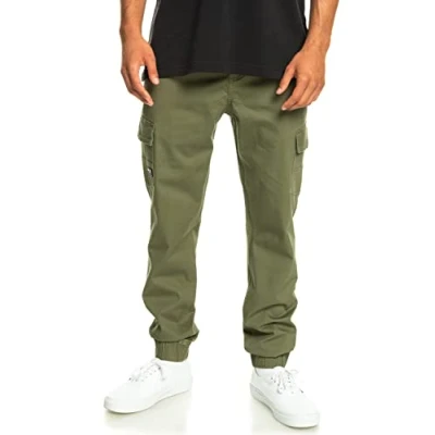 Immagine di Quiksilver Cuffed Pantaloni cargo, Uomo, Taglia: 33, Four leaf clover