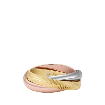 Immagine di Fossil Harlow Anello, Donna, Taglia: 55, Silver gold