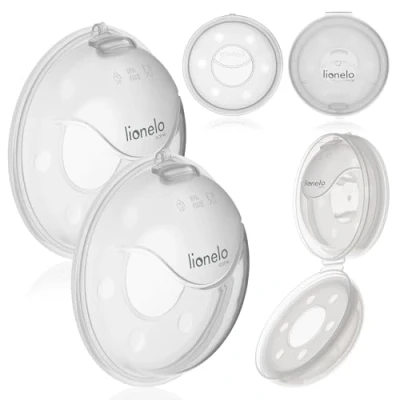 Immagine di LIONELO MILKY PLUS Vassoio raccogli latte in silicone senza BPA, 2 pezzi, con custodia, facile da pulire, discreto, comodo, riutilizzabile