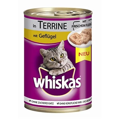 Immagine di Whiskas 1+ lattine 24 x 400 g Umido per gatto Pollo in Terrina