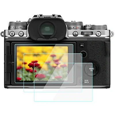 Immagine di Komet X100V Pellicola proteggi schermo compatibile per Fujifilm X T4, 9H in vetro temperato anti bolle, antigraffio, impronte digitali, ultra trasparente [3 pezzi