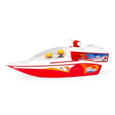 Immagine di Lena Set BOAZZ e Boaties barca di fuoco 41 cm, funzione spray due figure gioco, adatto per uso interno ed esterno, a partire dai 2 anni età