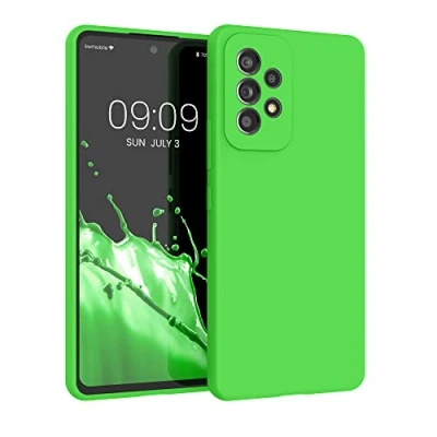 Immagine di kwmobile Cover per Samsung Galaxy A53 5G Custodia Back Case Smartphone in Silicone TPU Protezione Gommata verde lime