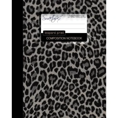 Immagine di Leopard Print Composition Notebook: College Ruled Writeræs Notebook for School/Teacher/Office/Student [ Perfect Bound * Large Black &amp; White ]