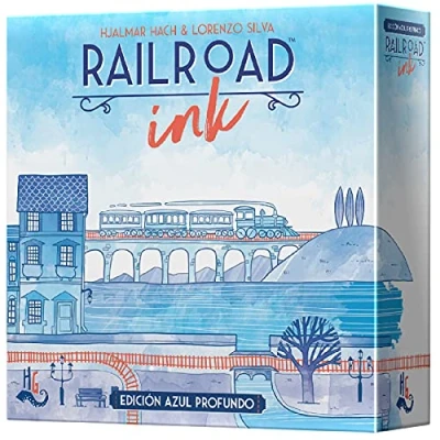 Immagine di ASMODEE HGRRI01ES Railroad Ink: Edizione Blu Profondo Spagnolo Colore (hgrri01es