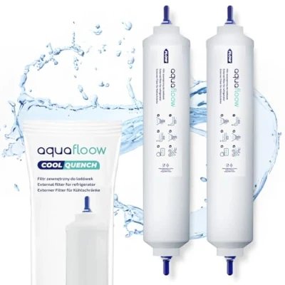 Immagine di Aquafloow Filtro dell’acqua di ricambio, per frigorifero, compatibile con SAMSUNG DA29 10105J, DA2910105J, HAFEX/EXP, HAFEX EXP 5231JA2010B, 5231JA2010C, HAIER 0060823485A, WHIRLPOOL USC100 2 pezzi