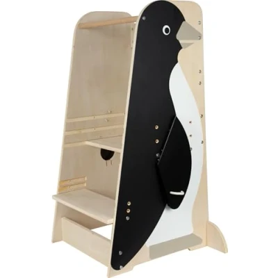 Immagine di small foot Torre di apprendimento Pinguino Wildlife, regolabile in altezza, legno, fino a 50 kg, dai 2 anni, 12455