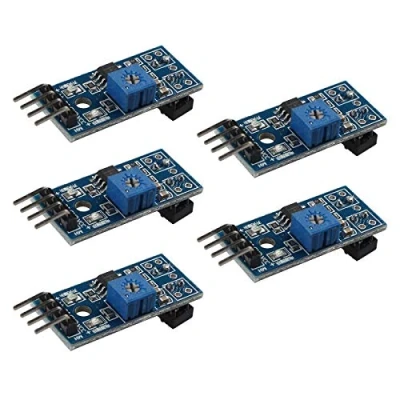 Immagine di HALJIA TCRT5000 modulo con sensore di rilevamento della riflessione a infrarossi, prevenzione degli ostacoli, compatibile Arduino