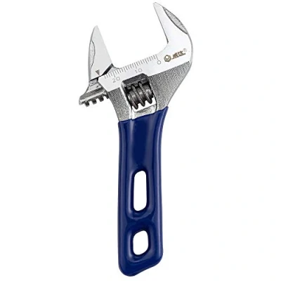Immagine di HQGC chiave a forchetta rullo, ampia apertura regolabile con manico corto, pinza per tubi, monouso, (4&quot;)