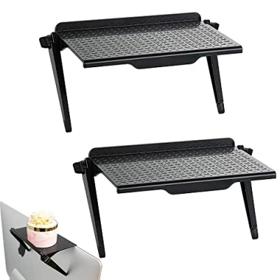 Immagine di Srcasy 2 Pezzi Mensole Porta Decoder, Schermo TV Ripiano Ripiano, Superiore per TV, dello Regolabile, Box Router Telecomando