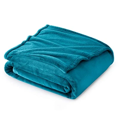 Immagine di Bedsure, coperta in pile per divano, versatile e morbida letto viaggi, singolo, colore foglia di tè, 130 x 150 cm