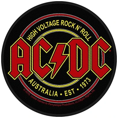 Immagine di Sconosciuto AC/DC Targhetta vivigade toppa High Voltage Rock N Roll 9 x cm