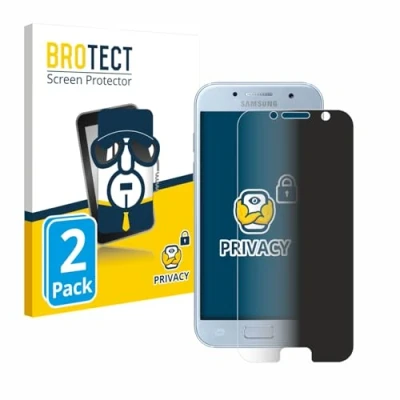 Immagine di brotect (2 Pezzi Pellicola Privacy per Samsung Galaxy A5 2017 [Anti Spy, Protettiva Chiara, Blue Light Filter]