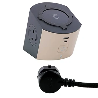 Immagine di REGLETA LEGRAND 694500 CON CARGA INALÁMBRICA 2 TOMAS DE CORRIENTE 1 USB A TIPO C TOPO Y NEGRO