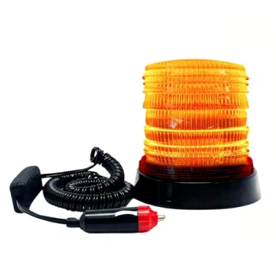 Immagine di LED Lampeggiante Stroboscopica DC10 30V con Base Magnetica, Luce di Emergenza per Trattore Spina Accendisigari, Avvertimento Camion, Carrello Elevatore.
