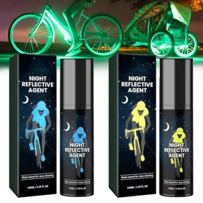 Immagine di Vernice spray fosforescente,Vernice fosforescente da 100 ml per esterni,Vernice trasparente che si illumina di bianco al buio,Vernice fluorescente (blu+giallo)