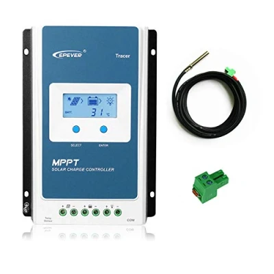Immagine di EPEVER MPPT Solar Charge Controller 40A 12V/24V Auto Work Max. PV 100V Panel Regulator Common Negative LCD Display for Gel AGM Flooded Sealed Lithium Battery (Tracer4210AN)