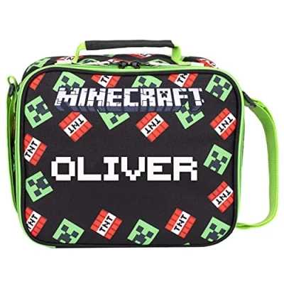 Immagine di MINECRAFT Borsa da pranzo personalizzata Scatola per bambini Merce ufficiale isolata i fanatici