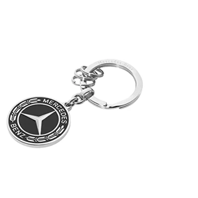 Immagine di Mercedes Benz Portachiavi in acciaio inox, colore nero e argento