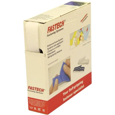 Immagine di FASTECH® B25 SKL02000010 Nastro a strappo per incollaggio colla caldo Parte morbida (L x L) 10 m 25 mm Bianco