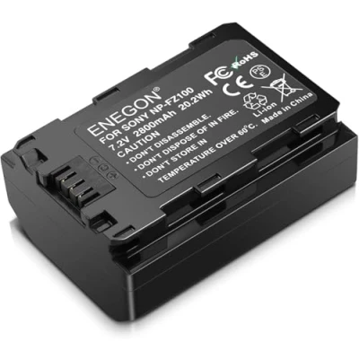 Immagine di ENEGON NP FZ100 batteria 2800mAh, ricaricabile agli ioni di litio, ricambio compatibile con Sony A6600, A7C, A7III, A7RIII, A7RIV, A9, A9R, A9S, Alpha 9, 9R, 9S