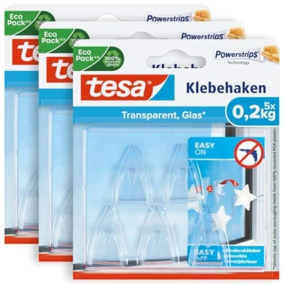 Immagine di tesa POWERSTRIPS® Gancio adesivo piccolo Trasparente Contenuto: 15 pz.