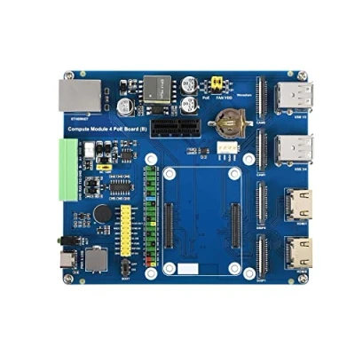 Immagine di Waveshare Raspberry Pi Compute Module 4 IO Board with PoE Feature (Type B) Suitable for All Variants of CM4
