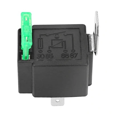 Immagine di 4 Pin DC 12V 30A Relè automobilistico con fusibile Contatti normalmente chiusi On/Off staffa (nero)