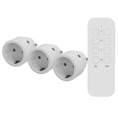 Immagine di UNITEC ifdesignawardgewinner2021 48116 Set di 3 tappi con funzione autoapprendimento, colore: bianco