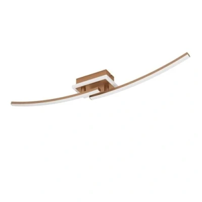 Immagine di Eglo Lungolago Plafoniera a LED, lampada da soffitto per ufficio e cucina, in metallo plastica di colore bronzo, luce bianca neutra, 74 cm