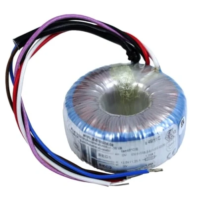 Immagine di Sedlbauer trasformatore toroidale 30VA 2x15V per sistemi audio, industriali, alogeni e a binario tensione d&#039;ingresso 230V secondaria 30V