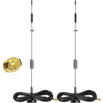 Immagine di Bingfu Antenna 4G LTE Interni Mimo SMA Maschio 8dBi con Base Magnetica (2 Pacchi) per Tim Iliad Vodafone WindTre Cellular Router Modem Gateway Hotspot Telefono di Casa