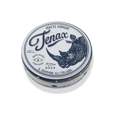 Immagine di Tenax cera per capelli da uomo, fissazione media, 125 ml, opaca a base d&#039;acqua, fissaggio ultra stabile con lucentezza extra, styling umidi o asciutti