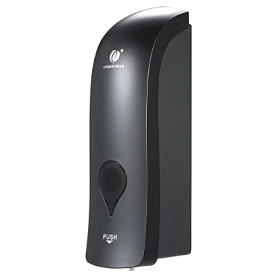 Immagine di 300ml Dispenser di Sapone, per Shampoo e Bagnoschiuma da Parete, Sapone Liquido, Senza Foratura, Manuale Dispenser, a Parete (Grigio)