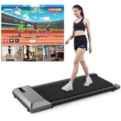 Immagine di DeerRun Raceable Tapis Roulant Adatto a Dispositivi ad Alta Tecnologia, Elettrico con Controllo App, Walking Pad 2.5HP Corsi Multi Corsa, Treadmill di Formazione