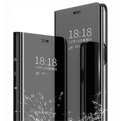 Immagine di LINER Cover per Samsung Galaxy S21+ 5G / S21 Plus, Specchio Case Clear View Standing Mirror Flip Custodia Full Body Protettiva Bumper Folio Copertura Plus Nero