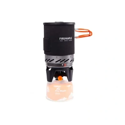 Immagine di Fire Maple Fixed Star 1 Sistema di Cottura Fornello da Campeggio a Gas con Accensione Piezoelettrica Supporto per Bombola Propano Trekking Ideale Backpacking, Campeggio, Gite Nero