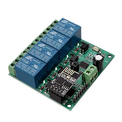 Immagine di DollaTek 12V ESP8266 Quattro vie Wifi Relay IOT Smart Home Cepphone APP Interruttore di controllo remoto