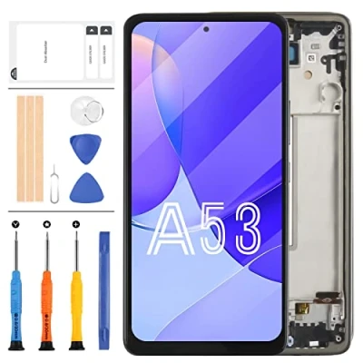 Immagine di per Samsung Galaxy A53 5G Sostituzione Dello Schermo A536 SM A536B A536U Display LCD Touch Screen Digitizer Assembly INCELL Kit di Parti Riparazione con Telaio, Non Supporta Impronte Digitali