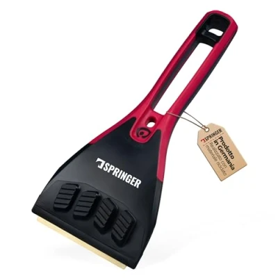 Immagine di Springer ZX2000 Raschietti per Il Ghiaccio Made in Germany Raschietto Parabrezza con Lama Ottone Funzione di spianatura del Antiscivolo ed ergonomico