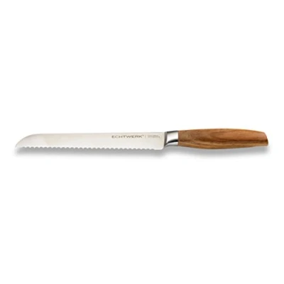 Immagine di ECHTWERK Edition in Acciaio di Alta qualità, Pane con Lama ondulata, Coltello da Cucina, Manico Legno, Edizione Classica, Klingenlänge: 20 cm