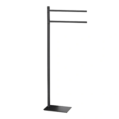 Immagine di GEDY G Seul Piantana Nero, Misure 83,3 x 34 14 CM, Porta Asciugamani da Terra in Acciaio Inox e Cromall, Brugola 4mm Inclusa, Metallo, Unica
