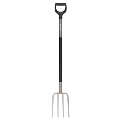 Immagine di Fiskars Forcone per Terreni Duri e Sassosi, con 4 Rebbi, Lunghezza: 132 cm, Acciaio al Boro di Alta Qualità, Grigio/Nero, Ergonomico, 1070679