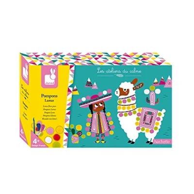 Immagine di Janod from 4 Years Old Creative Kit Lamas Pompoms Les Ateliers du Calme Leisure Dexterity And Concentration J07802
