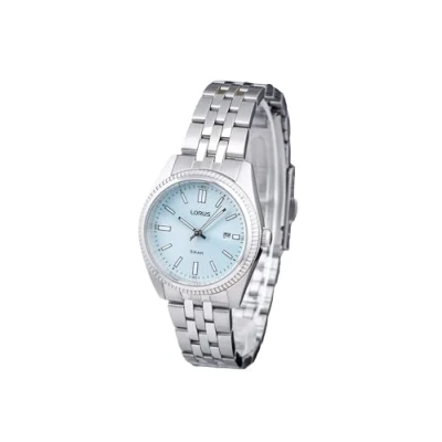 Immagine di Lorus Orologio analogico al quarzo da donna con bracciale in acciaio inossidabile, Argento/Blu RJ275BX9