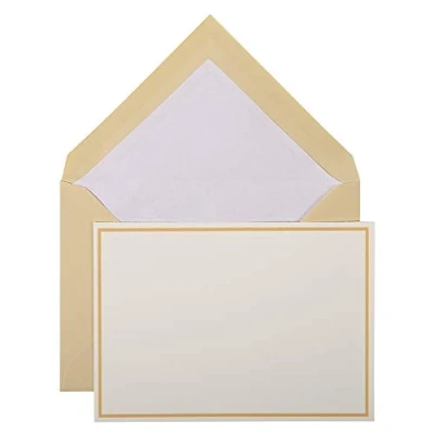 Immagine di Lalo 32606L Un set per corrispondenza che include 10 biglietti 10,7x15,2 cm et buste rivestite 11,4x16,2 cm, sabbia