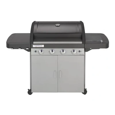Immagine di Campingaz 4 Series Classic LS Plus Gas Grill Barbecue con Bruciatori, Sistema di Pulizia Facile InstaClean, 2 Tavoli a Lato, Grigio, 160.3 x 60 115.6 cm
