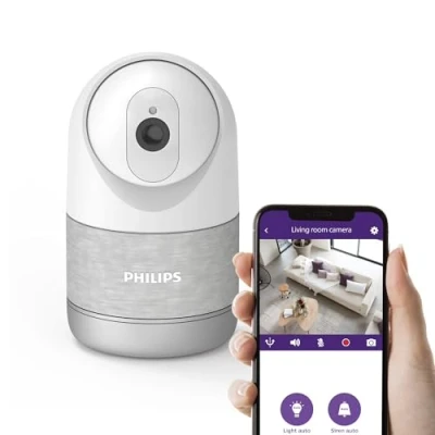 Immagine di Telecamera motorizzata e connessa PHILIPS 531051 Interni Risoluzione 2K WelcomeEye Look